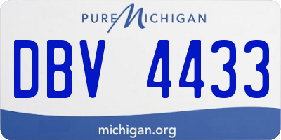 MI license plate DBV4433