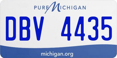 MI license plate DBV4435