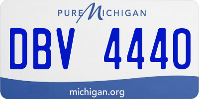 MI license plate DBV4440
