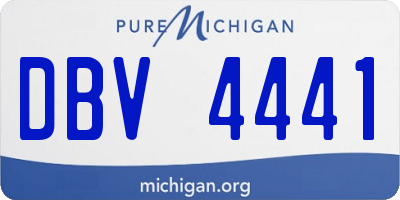 MI license plate DBV4441