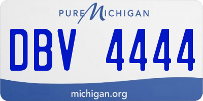 MI license plate DBV4444