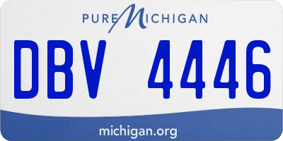 MI license plate DBV4446