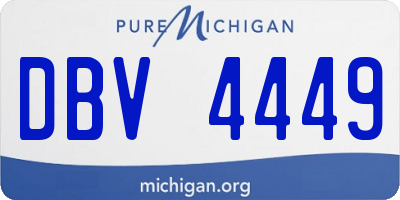 MI license plate DBV4449