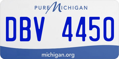 MI license plate DBV4450