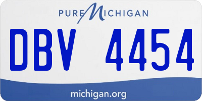 MI license plate DBV4454