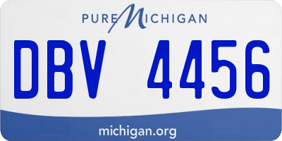 MI license plate DBV4456
