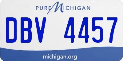 MI license plate DBV4457