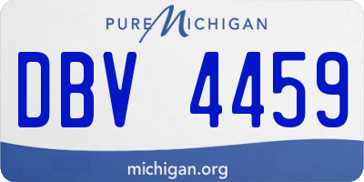 MI license plate DBV4459