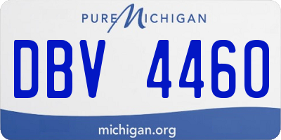 MI license plate DBV4460