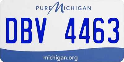 MI license plate DBV4463