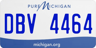 MI license plate DBV4464