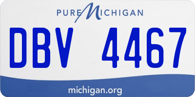 MI license plate DBV4467
