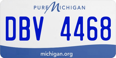 MI license plate DBV4468