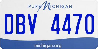 MI license plate DBV4470