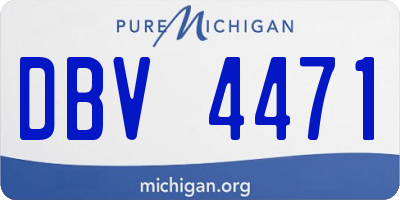 MI license plate DBV4471