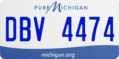 MI license plate DBV4474