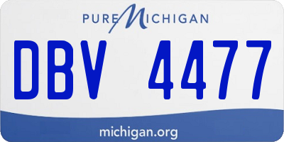 MI license plate DBV4477