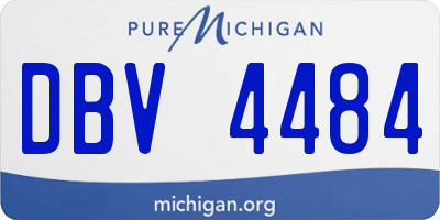 MI license plate DBV4484