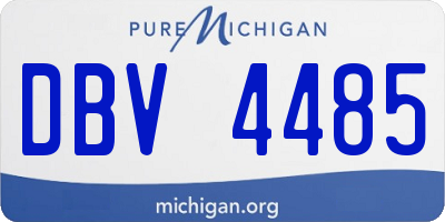 MI license plate DBV4485