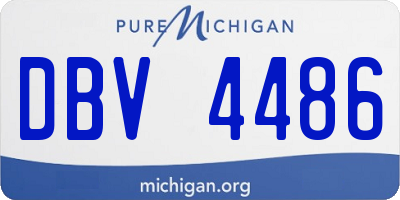 MI license plate DBV4486