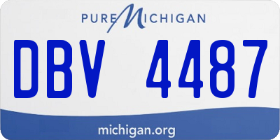 MI license plate DBV4487