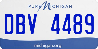 MI license plate DBV4489