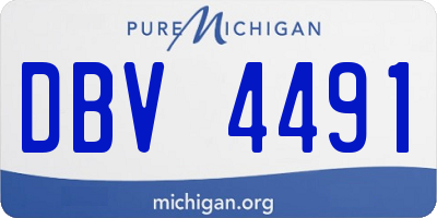 MI license plate DBV4491