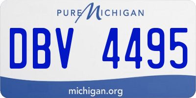 MI license plate DBV4495