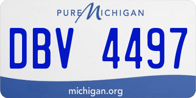 MI license plate DBV4497