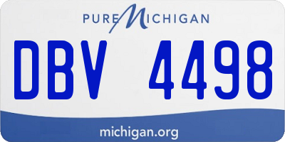 MI license plate DBV4498