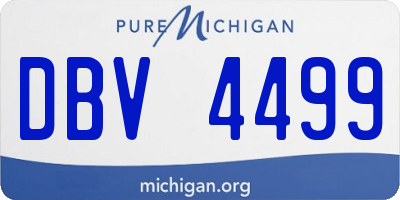 MI license plate DBV4499