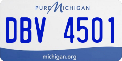 MI license plate DBV4501