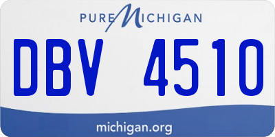 MI license plate DBV4510