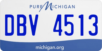 MI license plate DBV4513