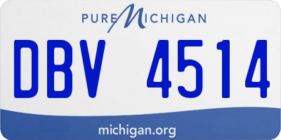 MI license plate DBV4514
