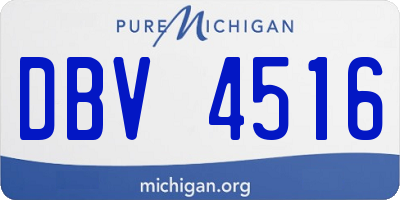 MI license plate DBV4516