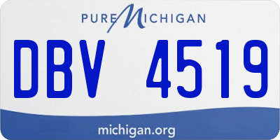 MI license plate DBV4519