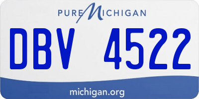 MI license plate DBV4522