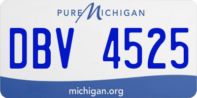 MI license plate DBV4525