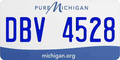 MI license plate DBV4528