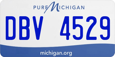 MI license plate DBV4529