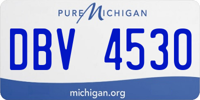 MI license plate DBV4530