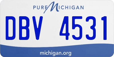 MI license plate DBV4531