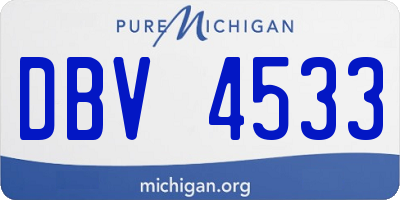 MI license plate DBV4533