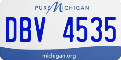 MI license plate DBV4535
