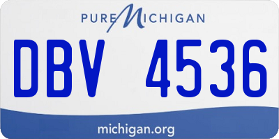 MI license plate DBV4536