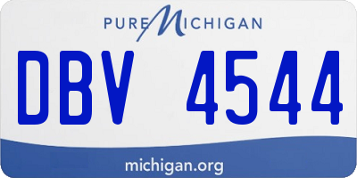 MI license plate DBV4544