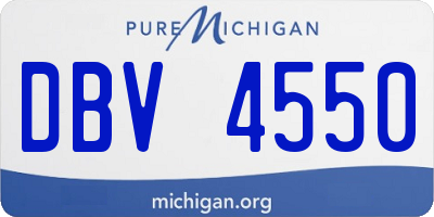 MI license plate DBV4550