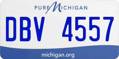 MI license plate DBV4557