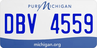 MI license plate DBV4559